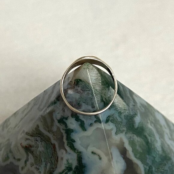 VTG Sterling Silver 925 Very Tiny Blank Baby Signet Ring < Size 1 Baby Ring - Picture 12 of 16